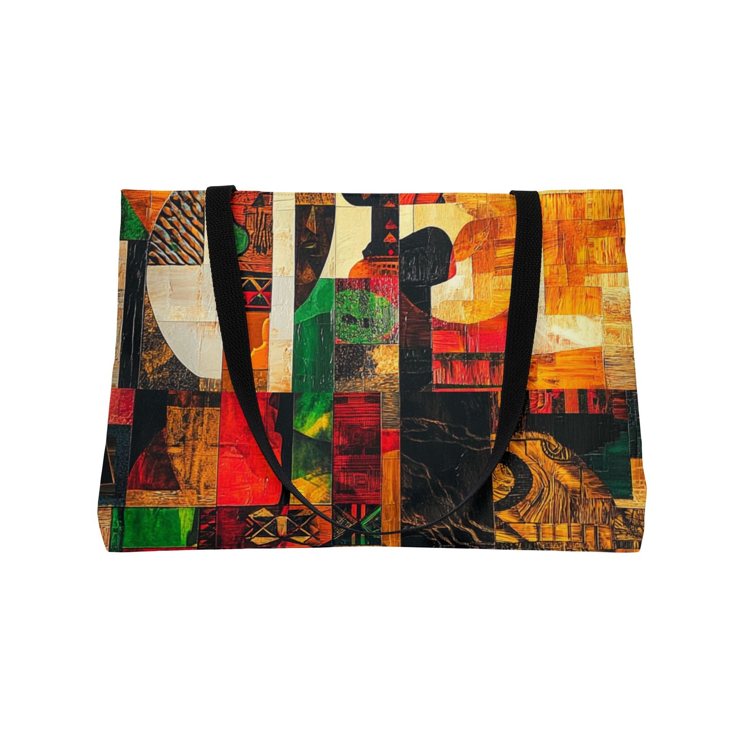 AFRICAN HERITAGE MOSAIC WEEKENDER TOTE BAG