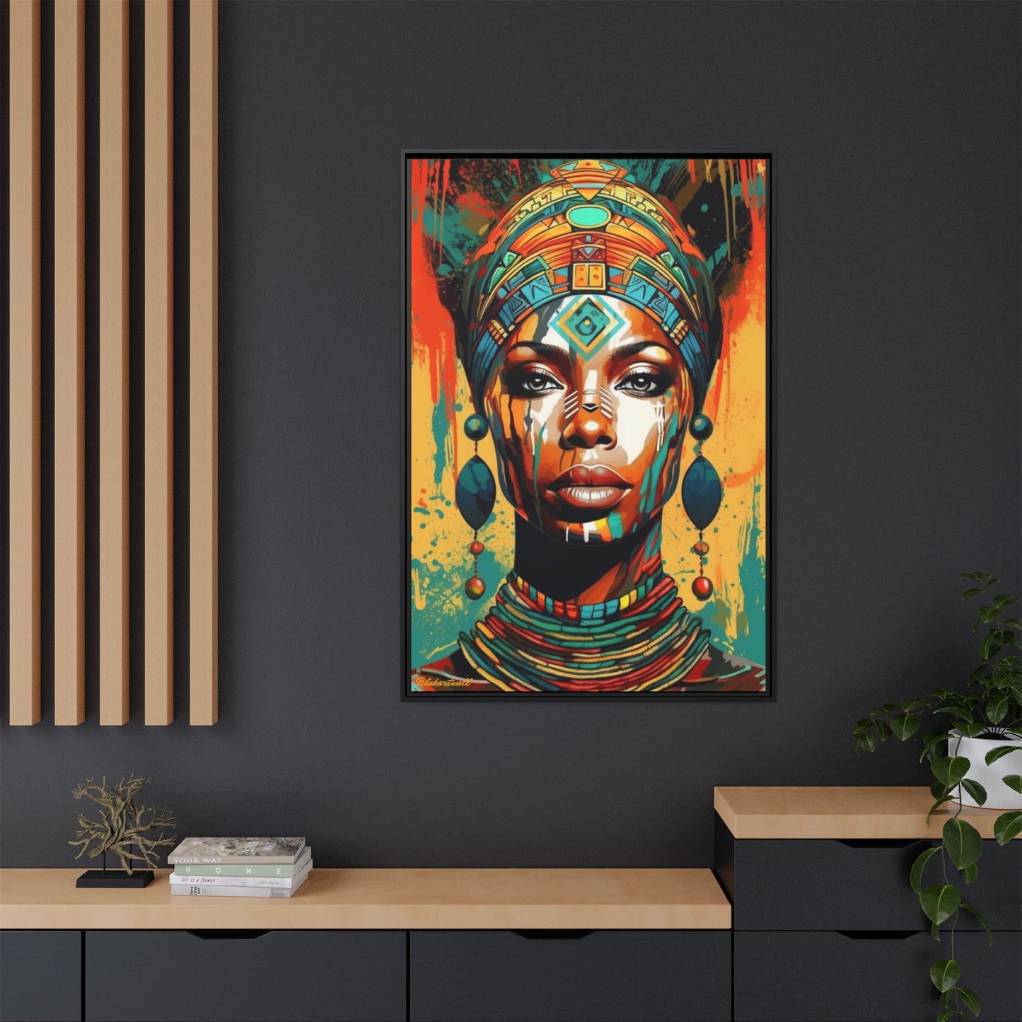 REGAL GAZE: QUEEN OF THE AFRICAN CANVAS
