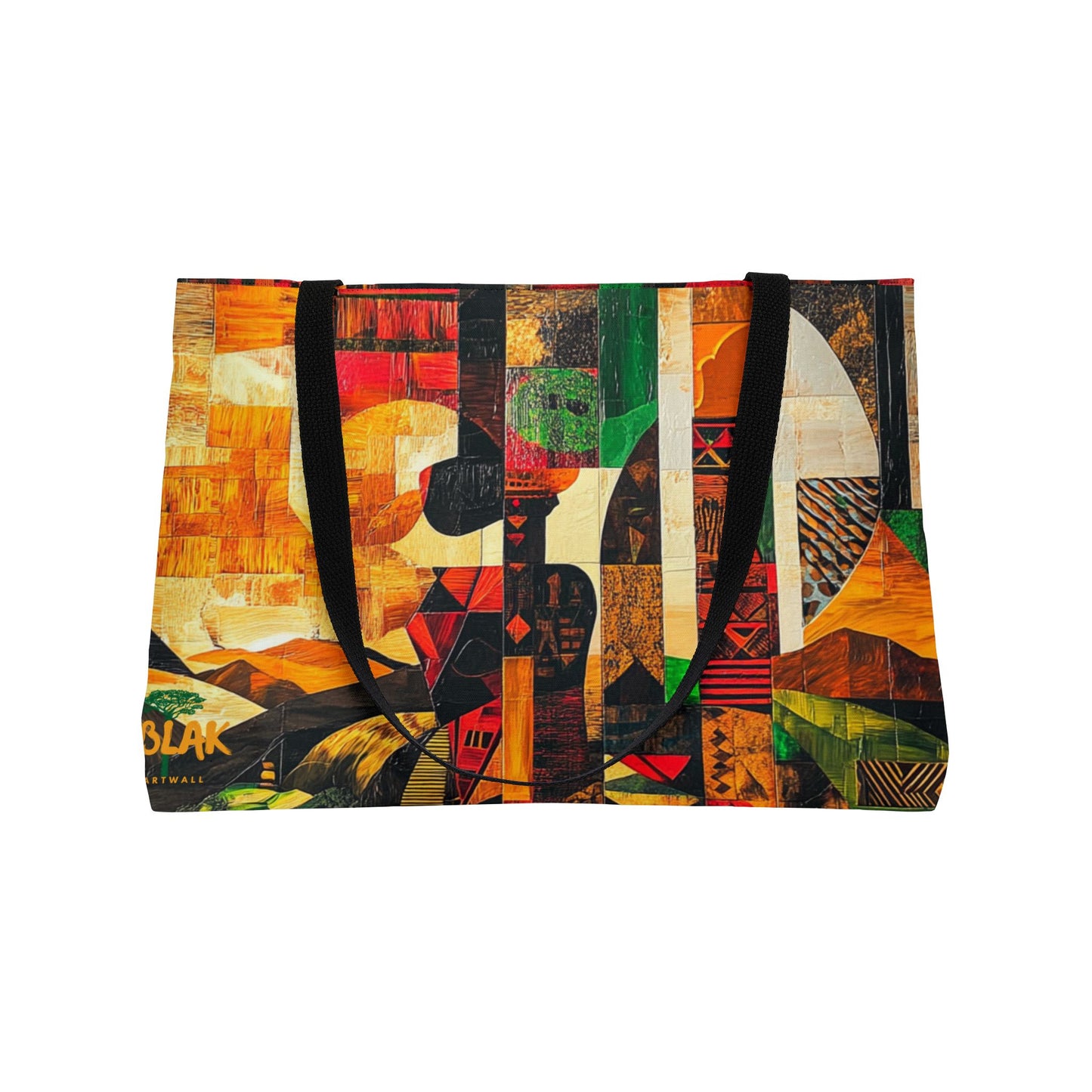 AFRICAN HERITAGE MOSAIC WEEKENDER TOTE BAG