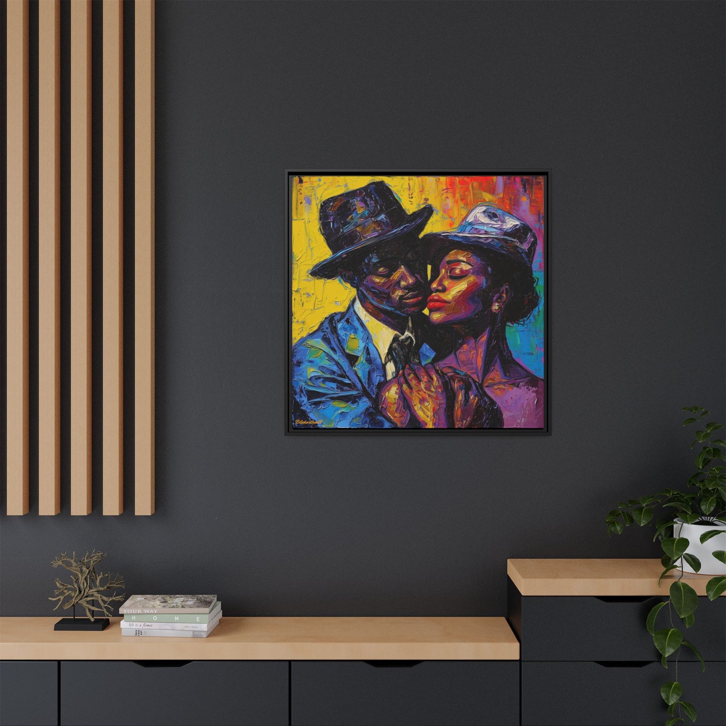 INTIMATE HARMONY A COUPLE'S COLOURFUL EMBRACE