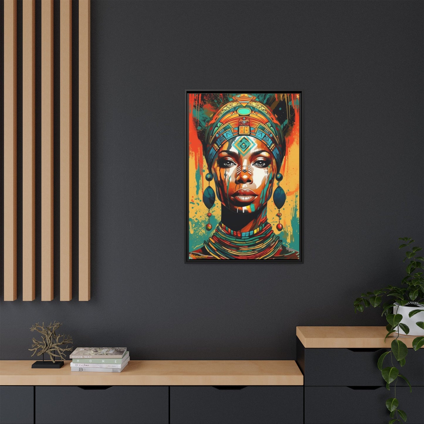 REGAL GAZE: QUEEN OF THE AFRICAN CANVAS
