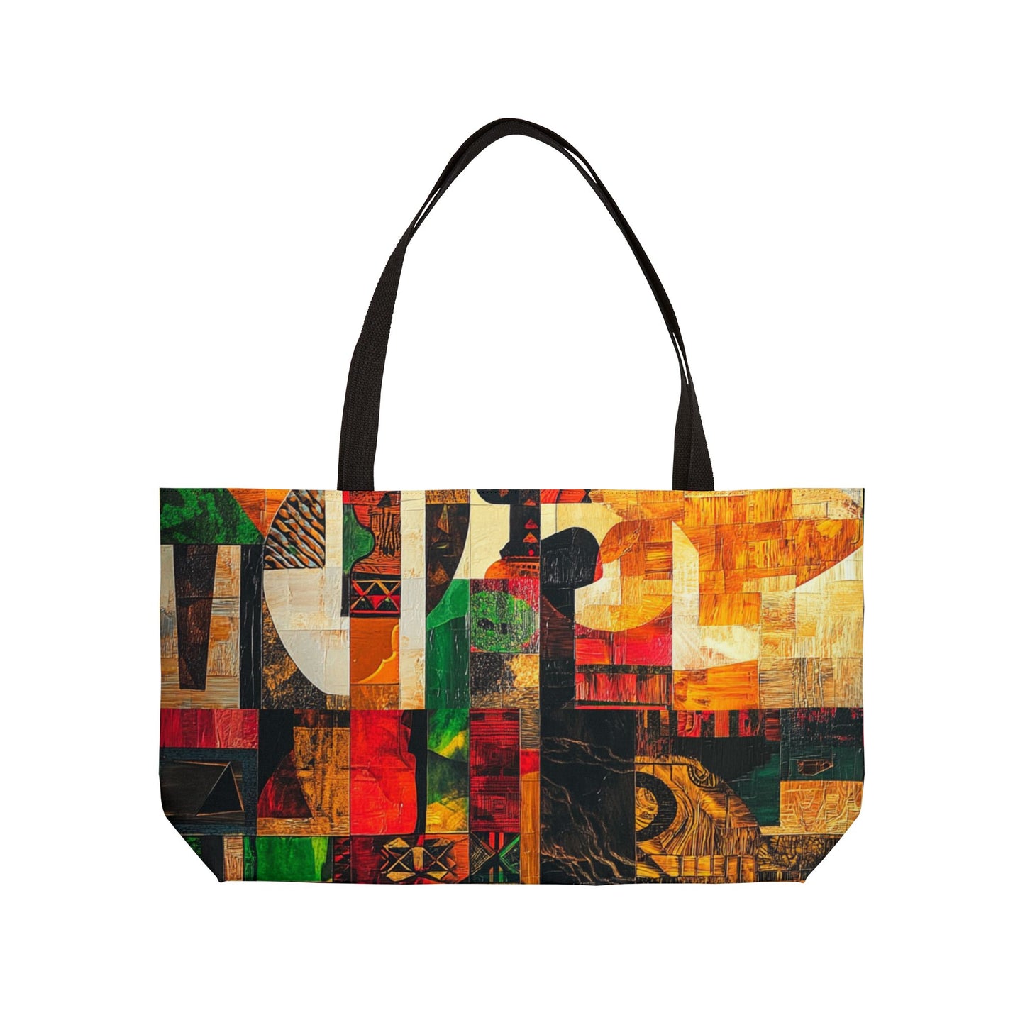 AFRICAN HERITAGE MOSAIC WEEKENDER TOTE BAG