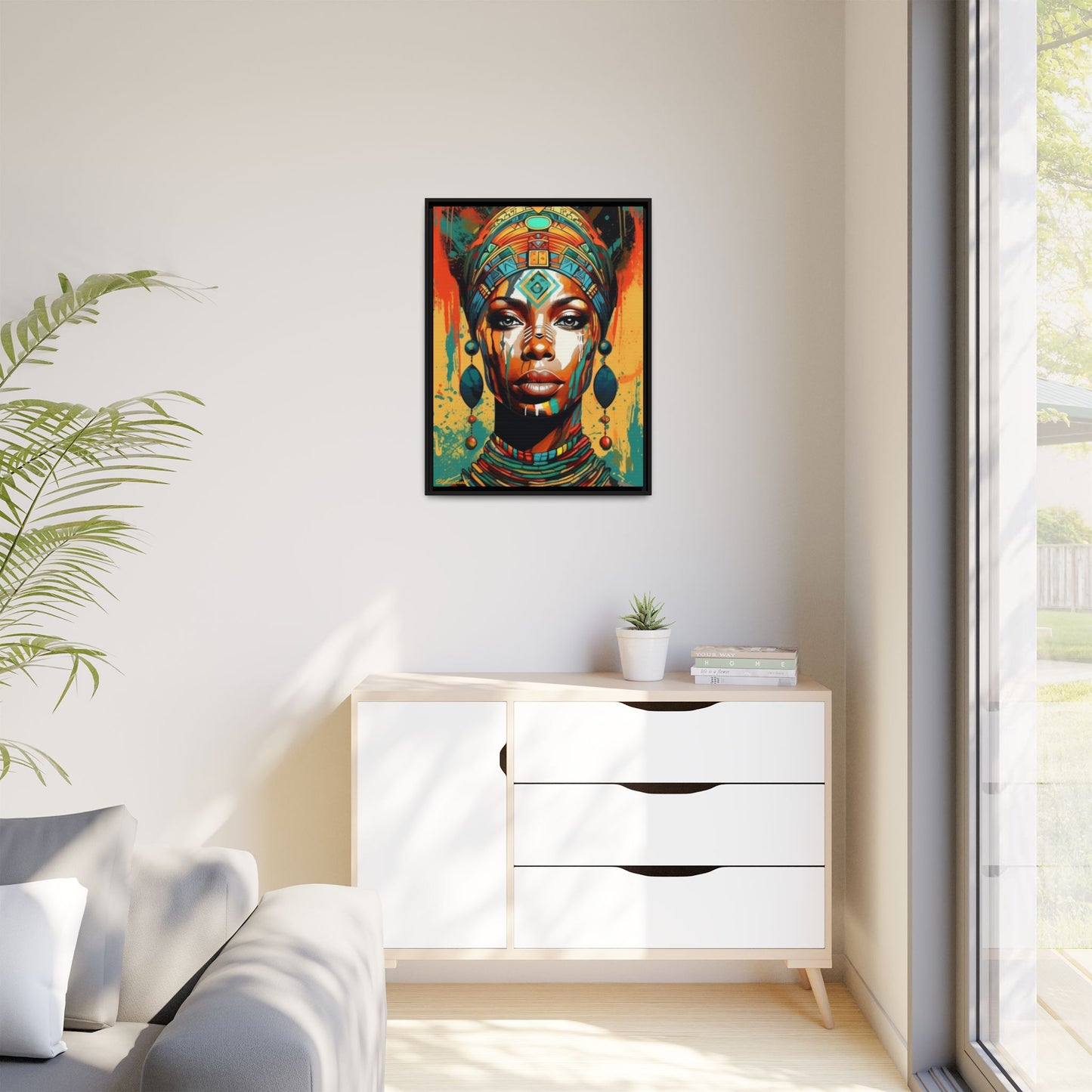 REGAL GAZE: QUEEN OF THE AFRICAN CANVAS