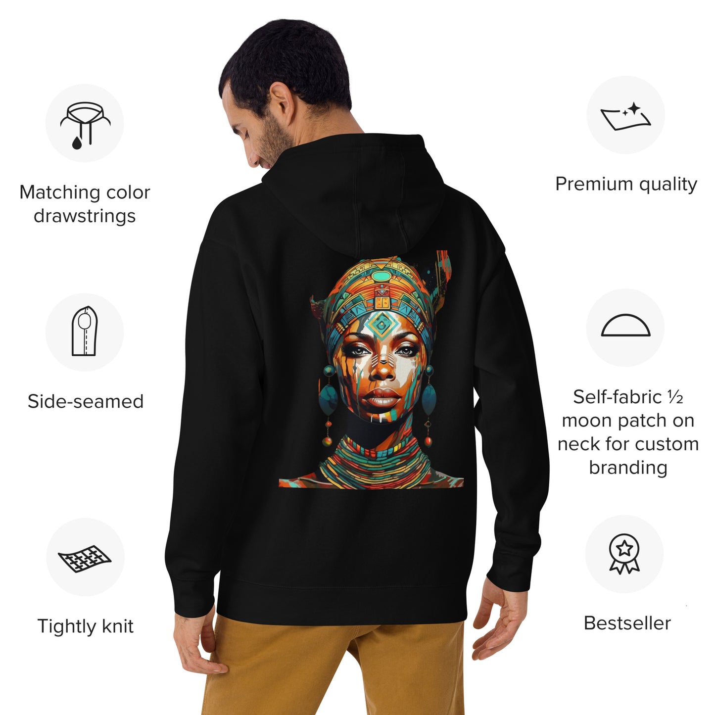 African Cultural Queen Premium Hoodie