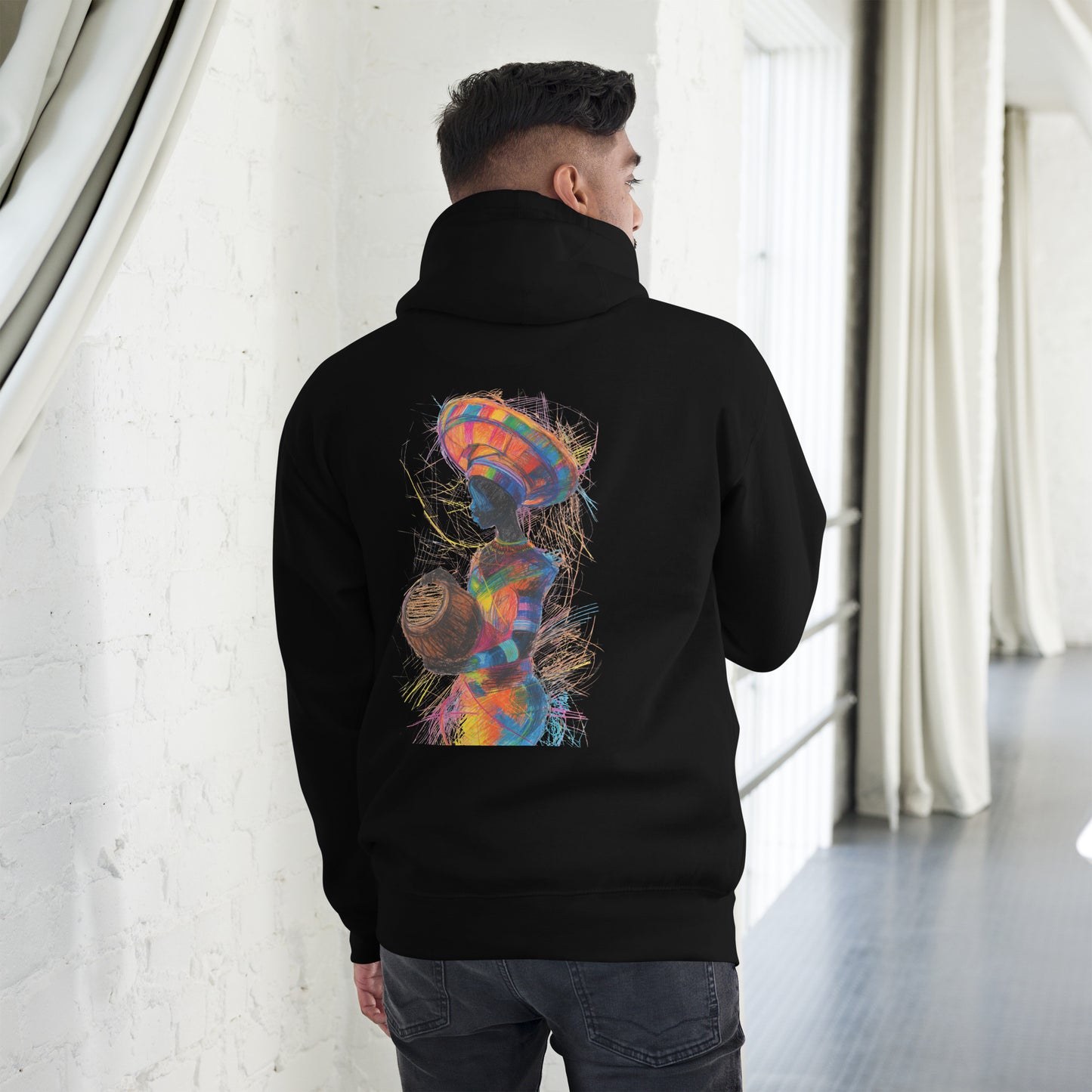 Scribbled Vibrance Premium Hoodie