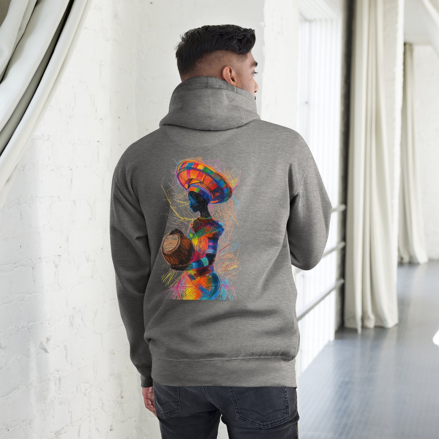 Scribbled Vibrance Premium Hoodie