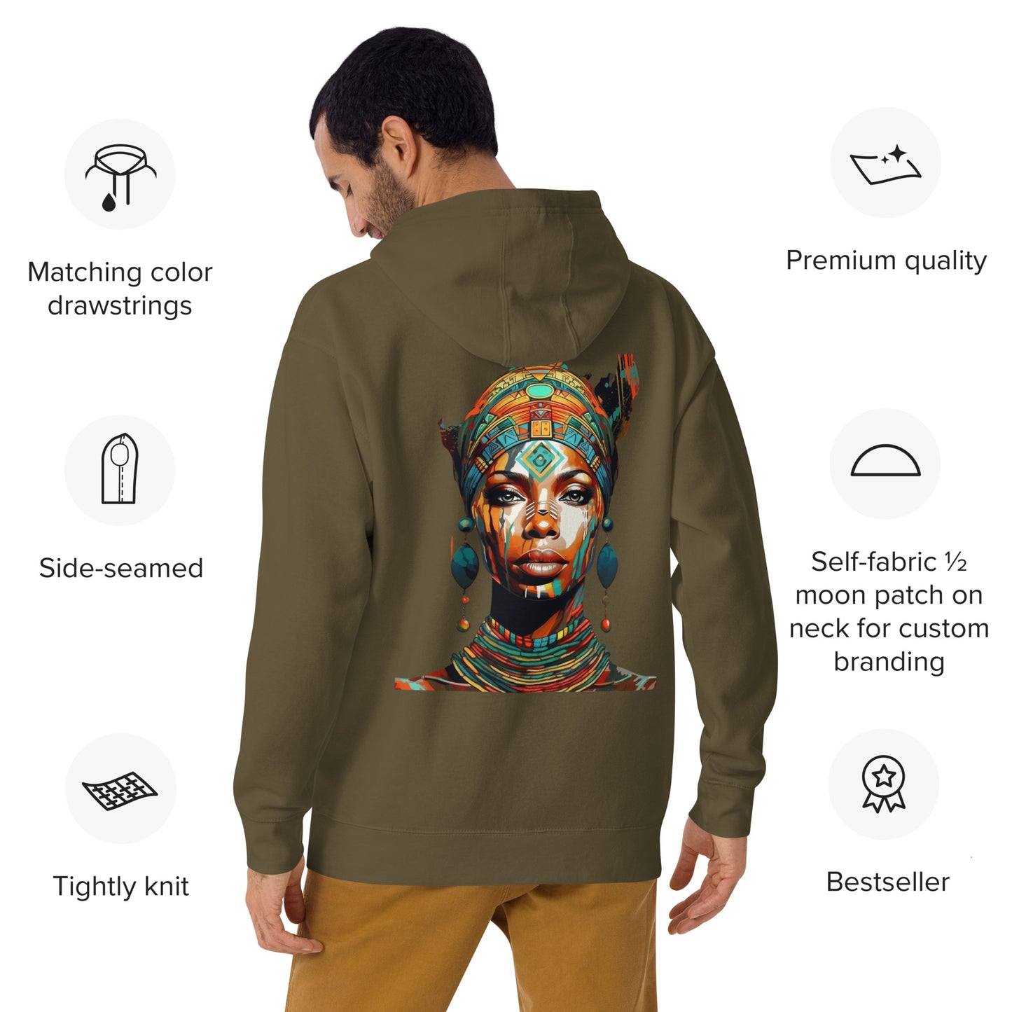 African Cultural Queen Premium Hoodie