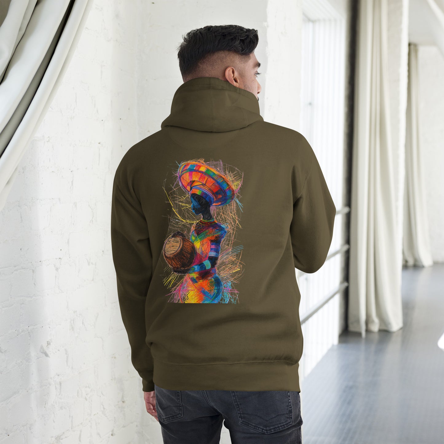Scribbled Vibrance Premium Hoodie