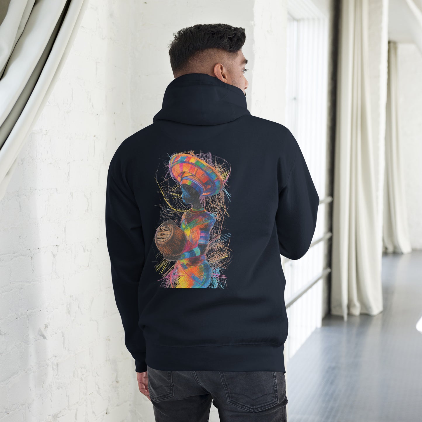 Scribbled Vibrance Premium Hoodie
