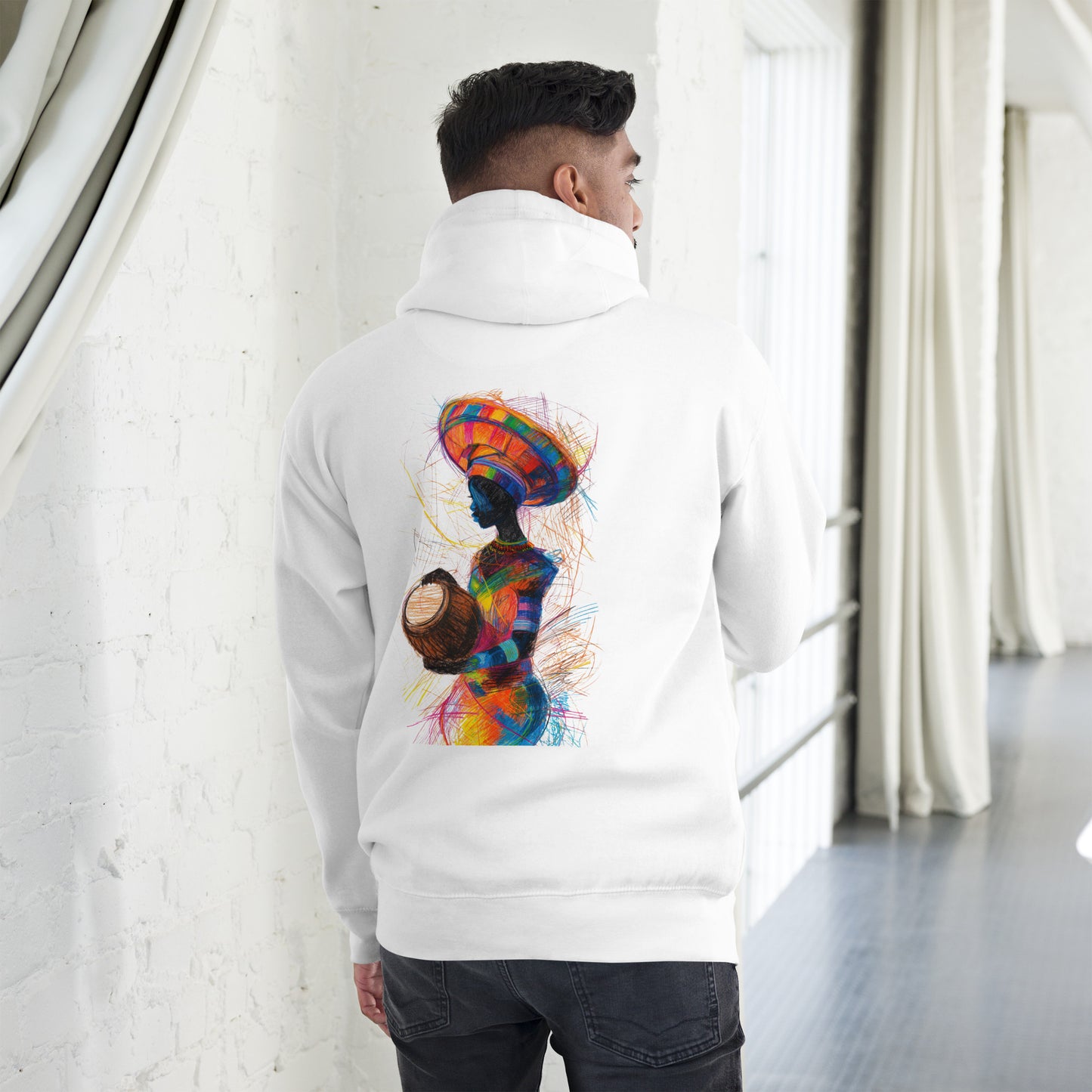 Scribbled Vibrance Premium Hoodie