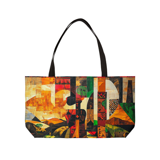 AFRICAN HERITAGE MOSAIC WEEKENDER TOTE BAG