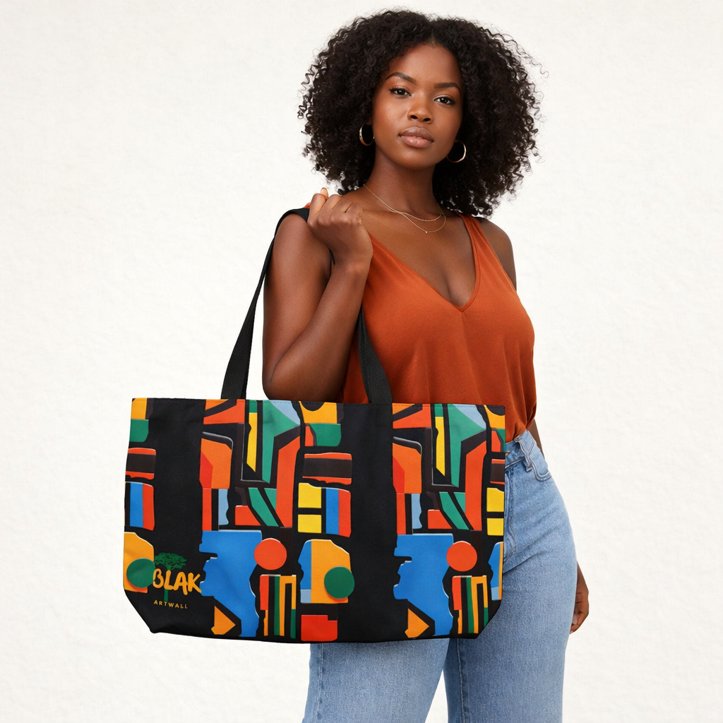 VIBRANT PAN-AFRICAN WEEKENDER TOTE BAG