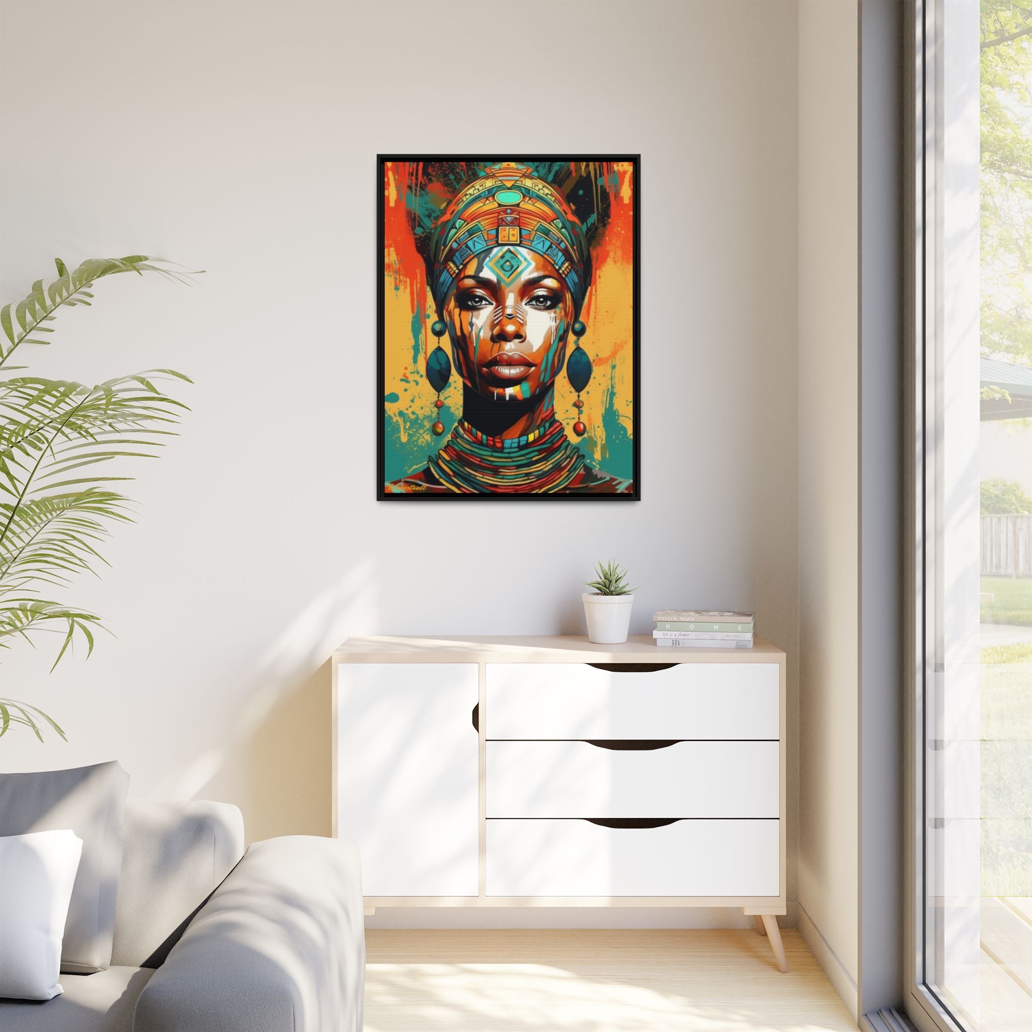 REGAL GAZE: QUEEN OF THE AFRICAN CANVAS