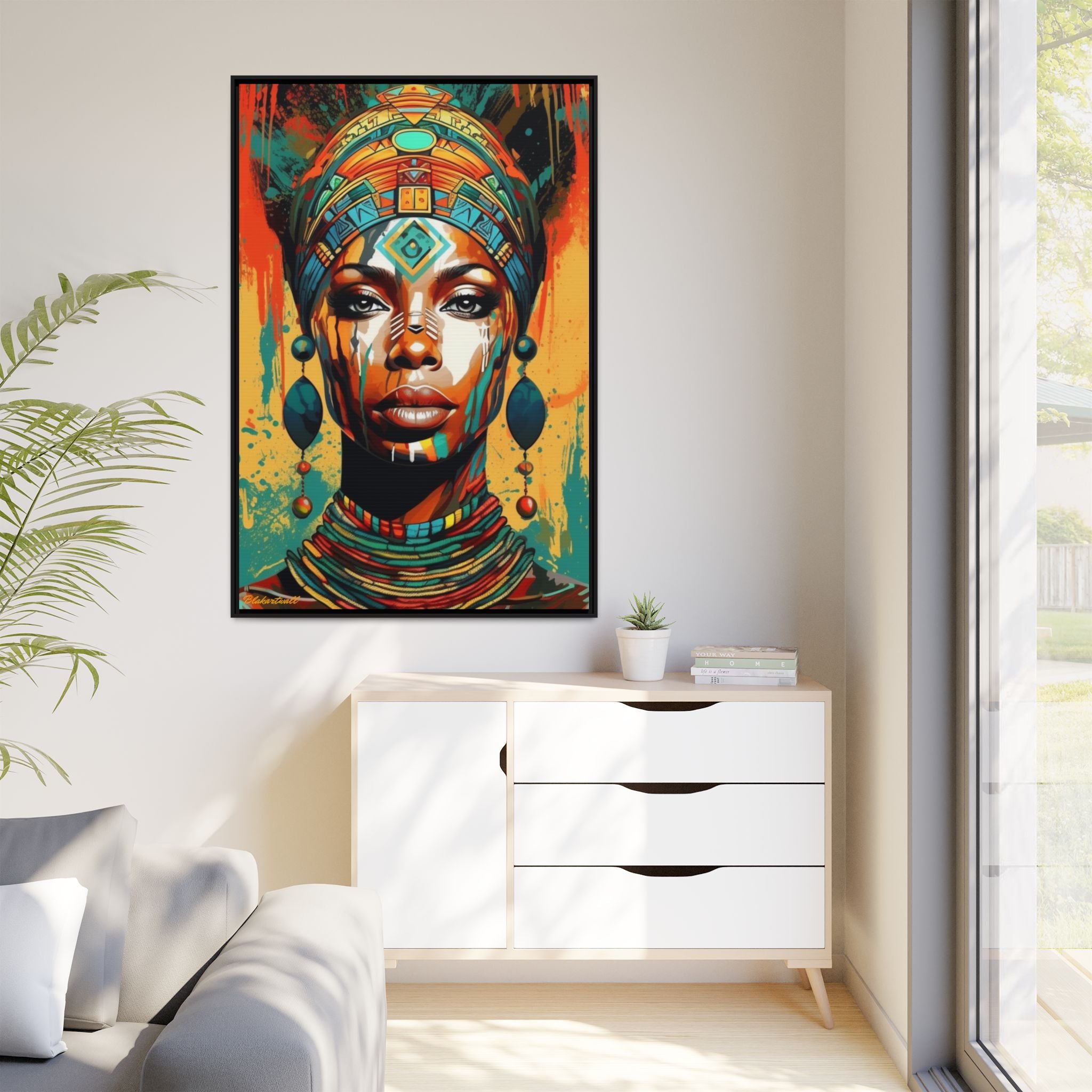 REGAL GAZE: QUEEN OF THE AFRICAN CANVAS