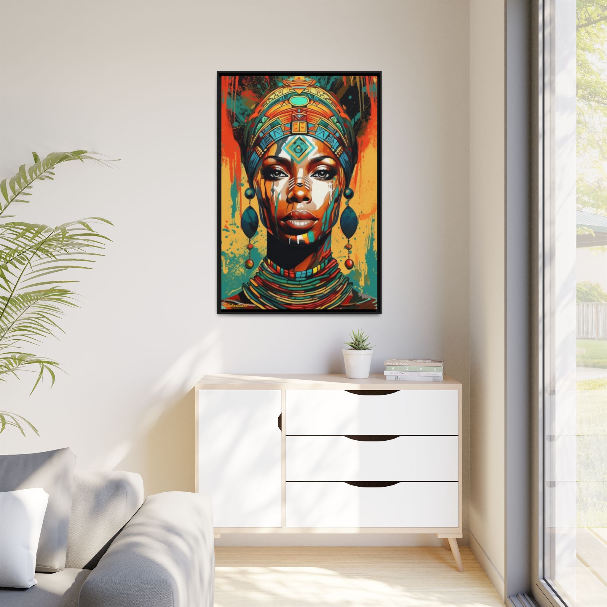 REGAL GAZE: QUEEN OF THE AFRICAN CANVAS