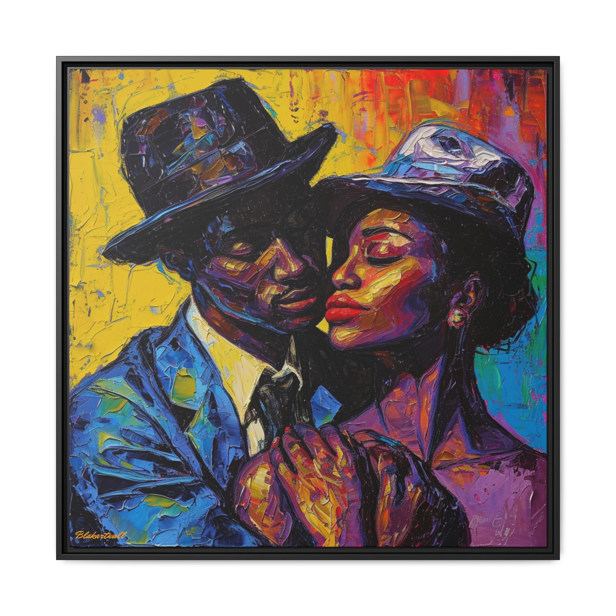 INTIMATE HARMONY A COUPLE'S COLOURFUL EMBRACE