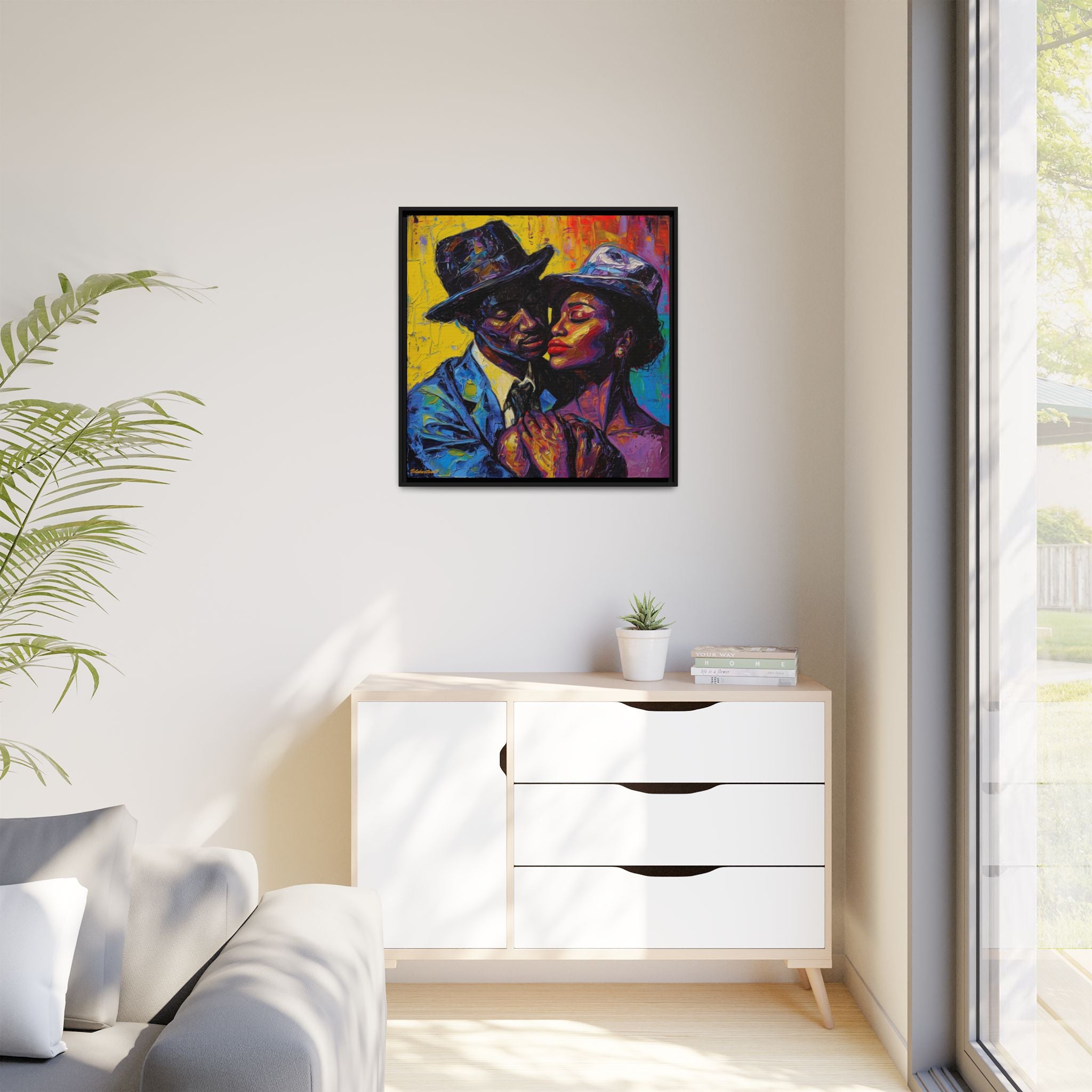 INTIMATE HARMONY A COUPLE'S COLOURFUL EMBRACE