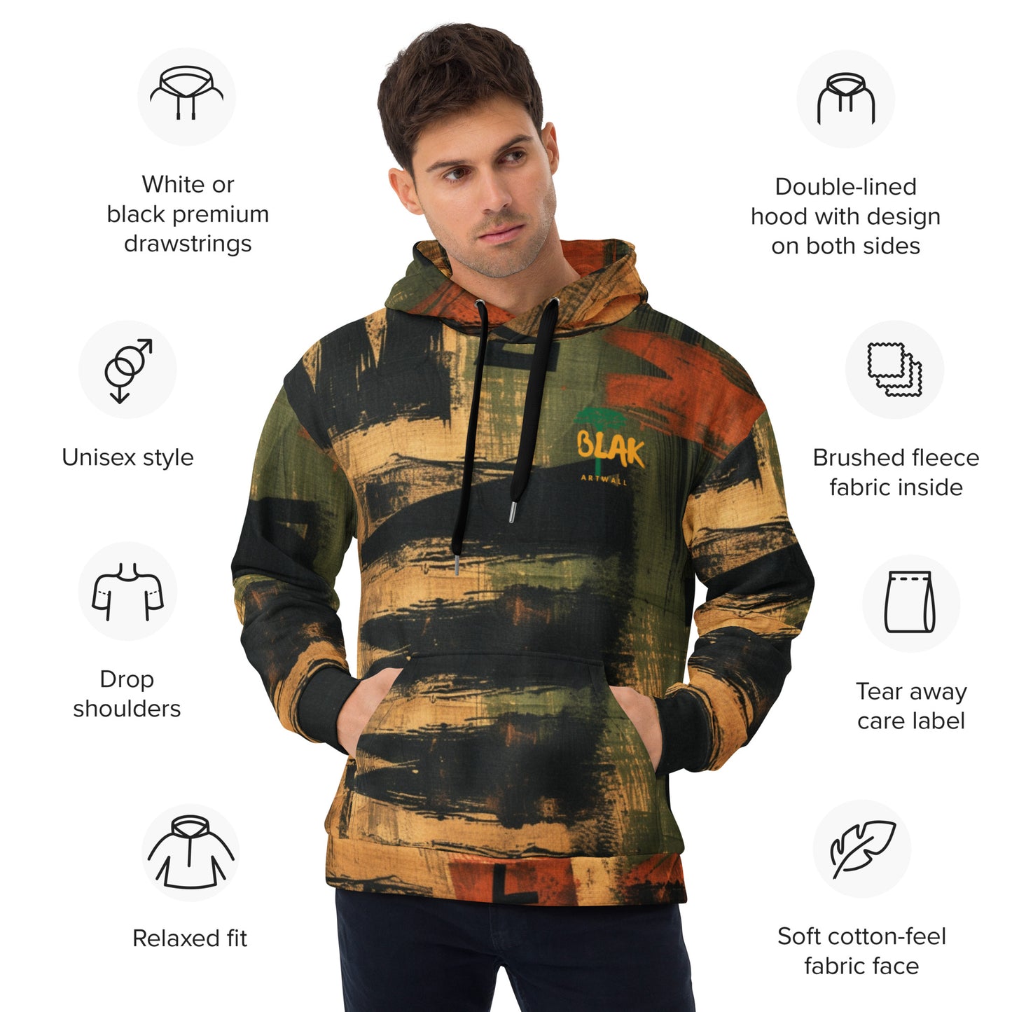 Primitive Echoes African All over Print Hoodie